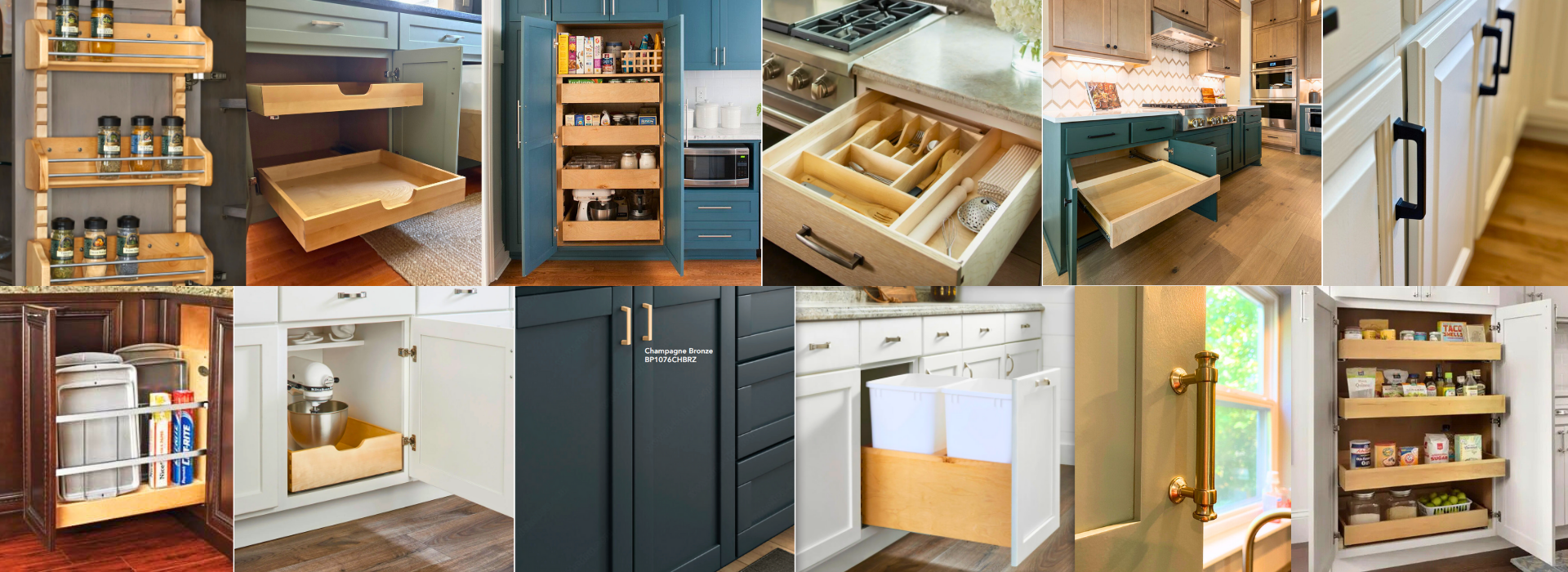 Cabinet Pull-out Drawers and Trash Can Pull-out